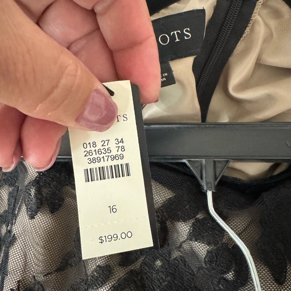 Talbots Womens Beige Black Lace Overlay Pencil MAXI Length Skirt NWT Formal 16 - Picture 7 of 7